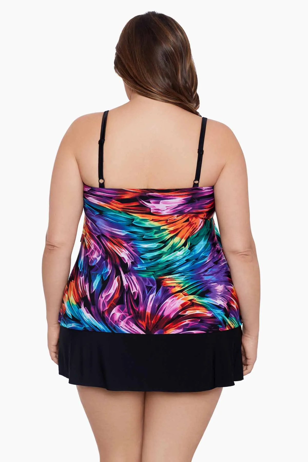 Plus Size Long Torso Ruffle Faux Skirtini - Ribbon Candy sold by Longitude product image thumbnail 4