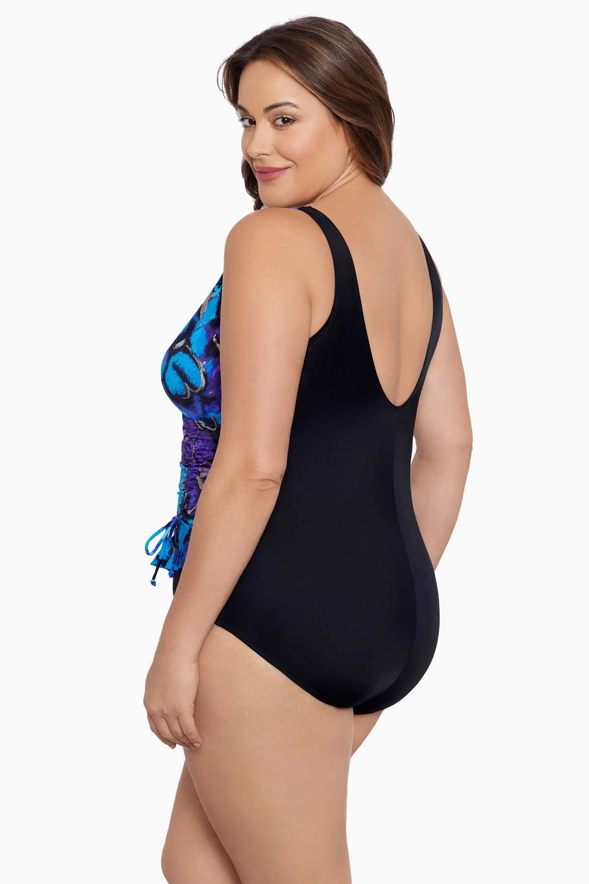 Plus Size Long Torso Ruffle Surplice One Piece - Gypsy sold by Longitude product image thumbnail 2