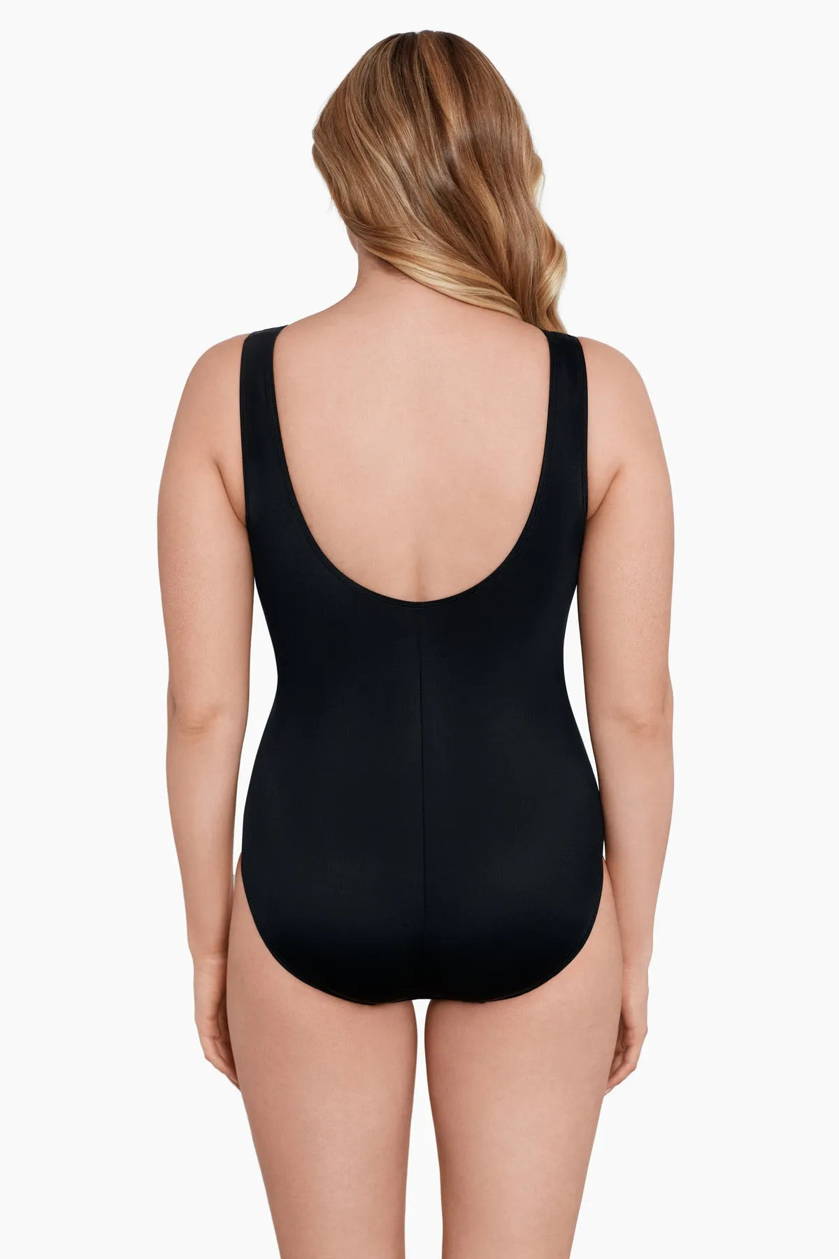 Long Torso Piped Side Shirred Surplice One Piece - Bengal sold by Longitude product image thumbnail 3