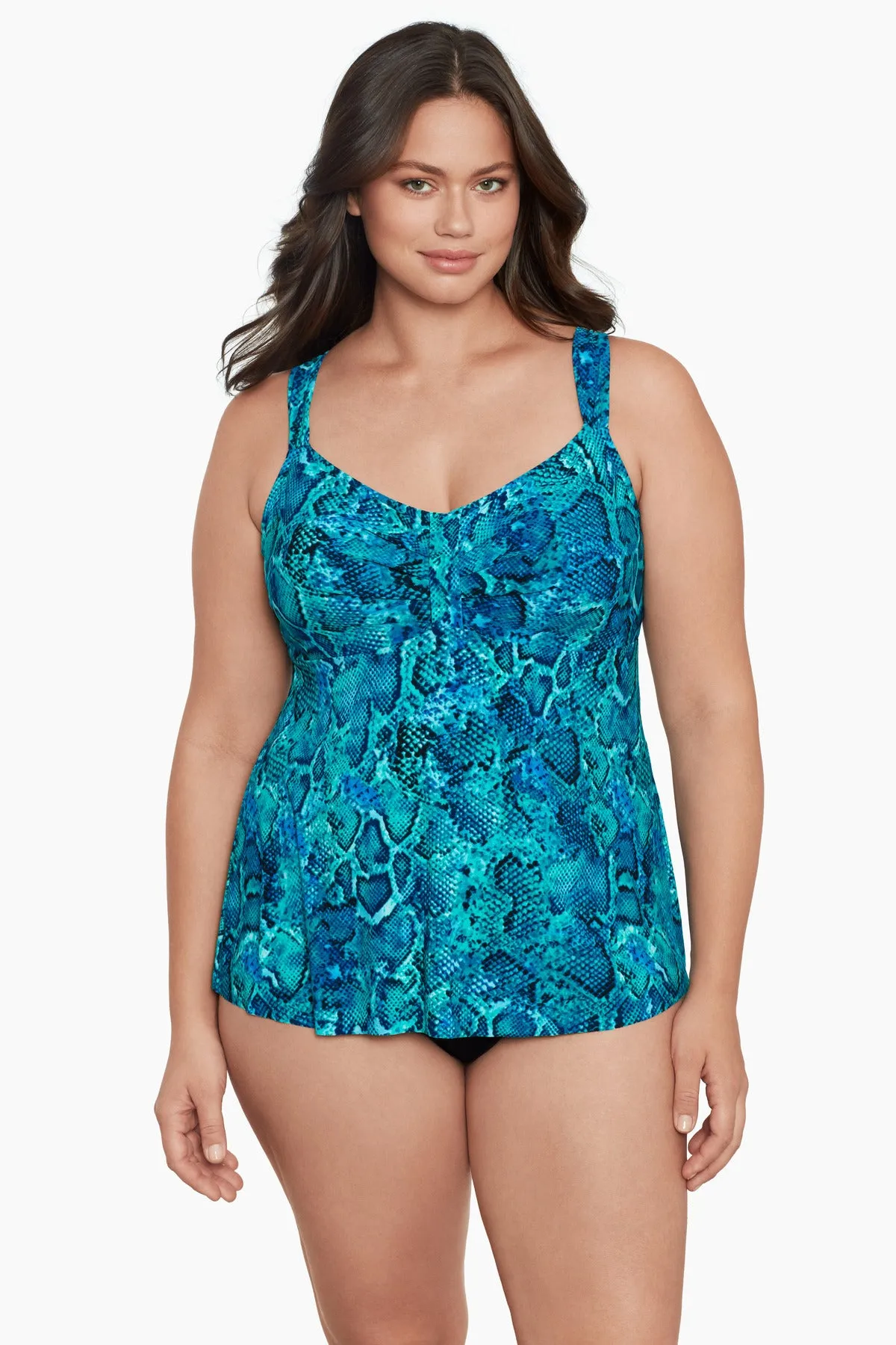 Plus Size Lily Tankini Top - Ocean Serpent sold by Longitude