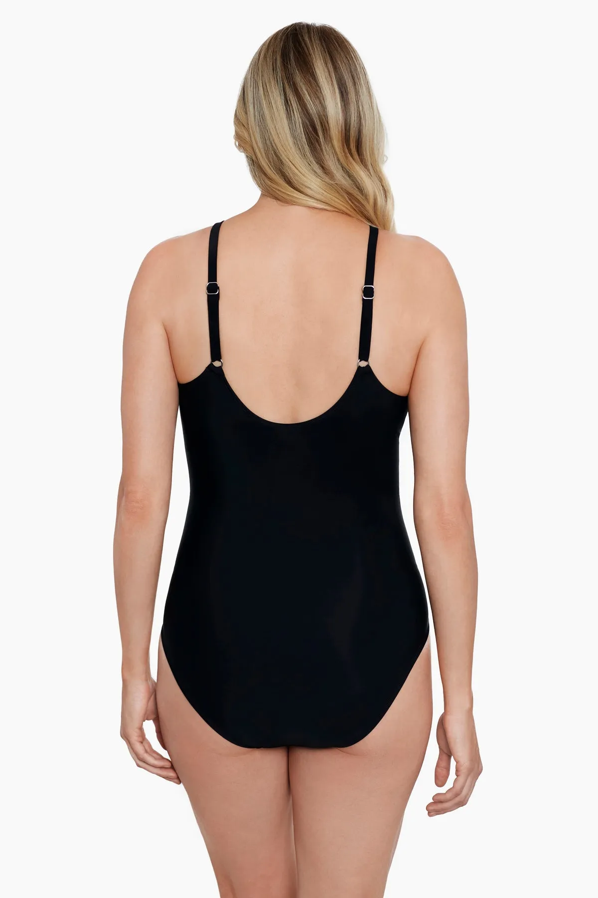 Draped High Neck Mio One Piece - Ikats Meow sold by Longitude product image thumbnail 3