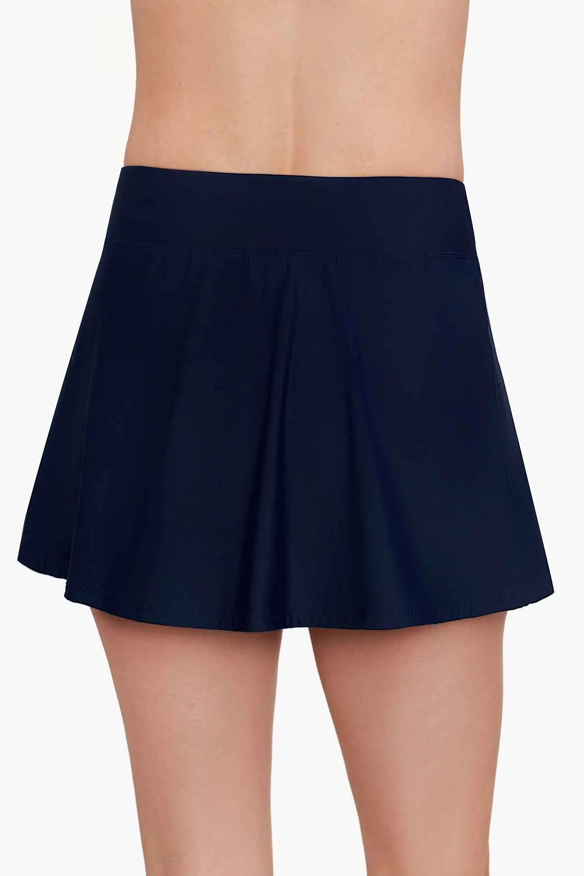 Skort With Zip Pocket Swim Bottom - Navy Blue sold by Longitude product image thumbnail 4