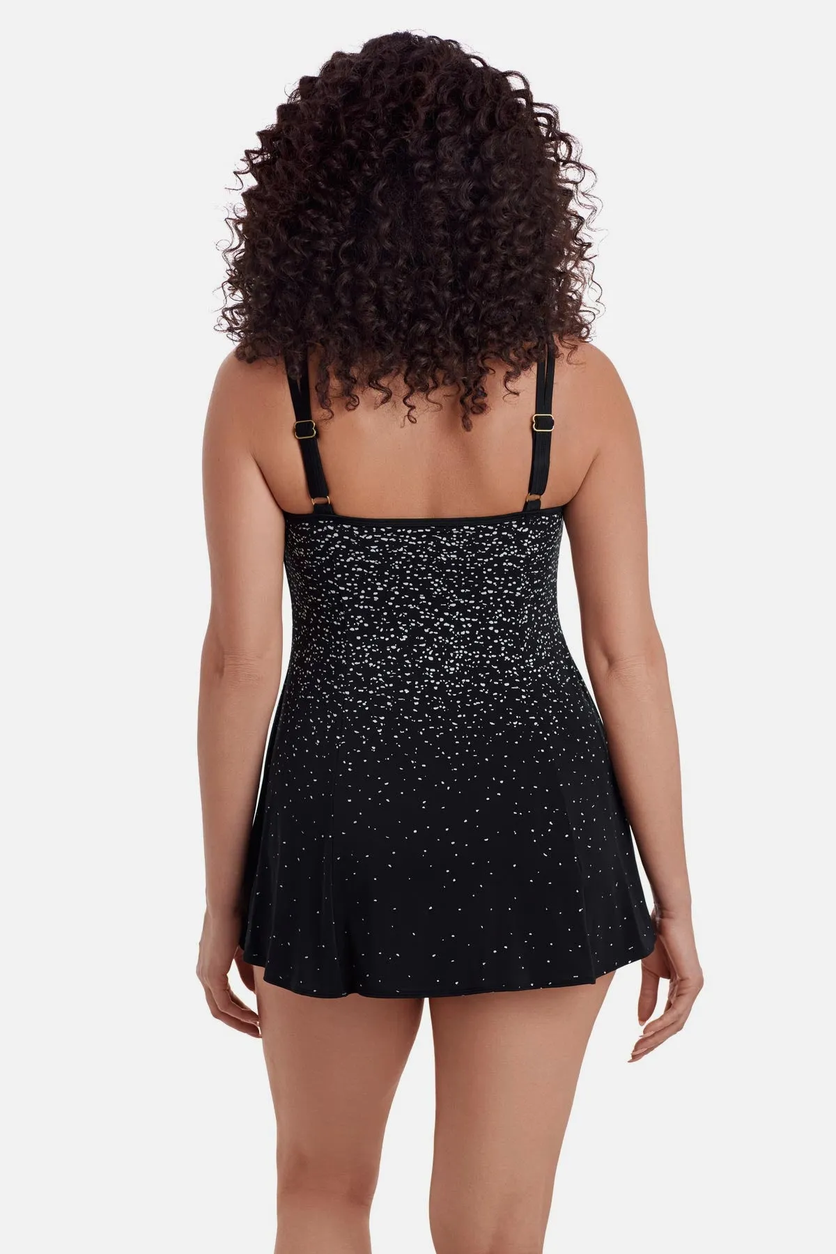 Plus Size Long Torso Princess Seam Swim Dress - Sparkle Falls sold by Longitude product image thumbnail 4