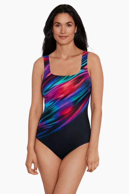 Scoop Neck One Piece - Ocean Motion Multi sold by Longitude