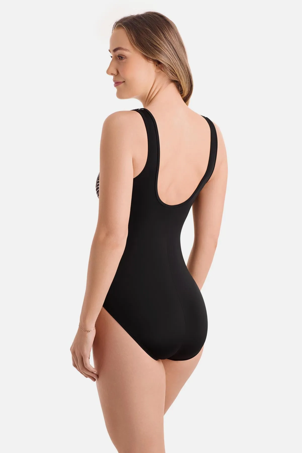 Scoopneck Zipper Tank One Piece - In Graphic Detail sold by Longitude product image thumbnail 2