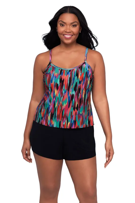 Farrah Romper - Abstract Mosaic sold by Longitude