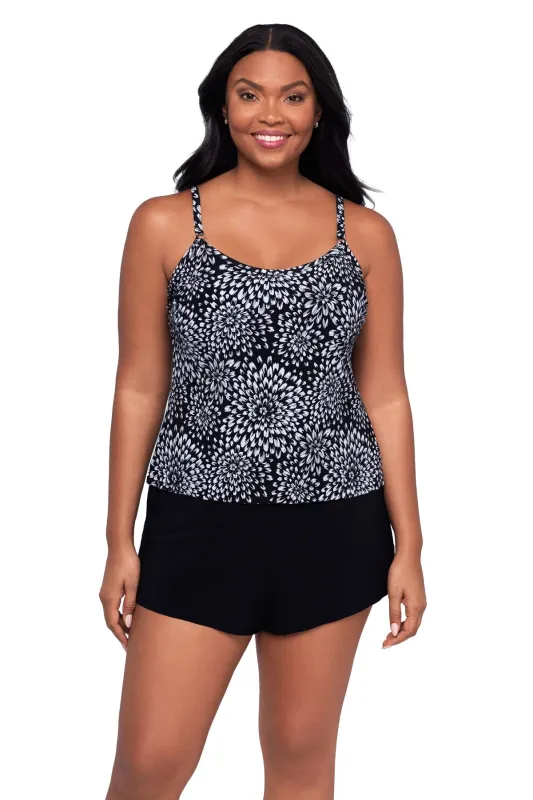Farrah Romper - Noir Blooms made by Longitude