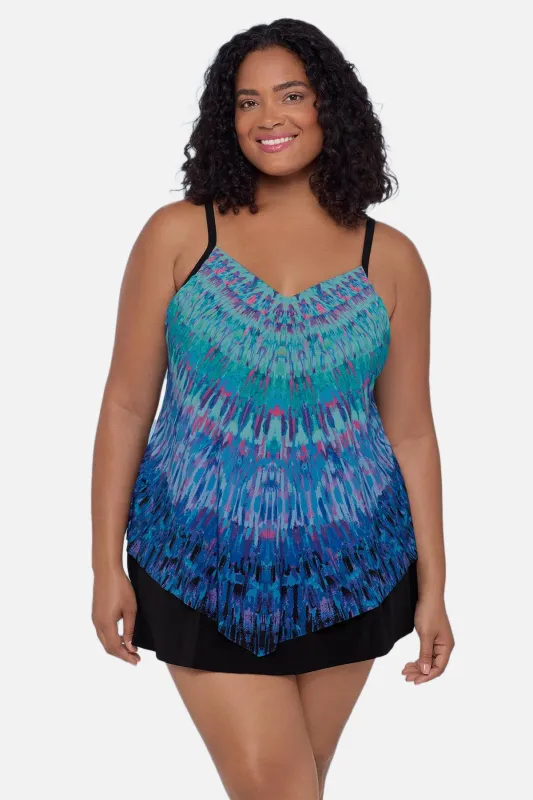 Plus Size Hank Tankini Top - Going Places made by Longitude