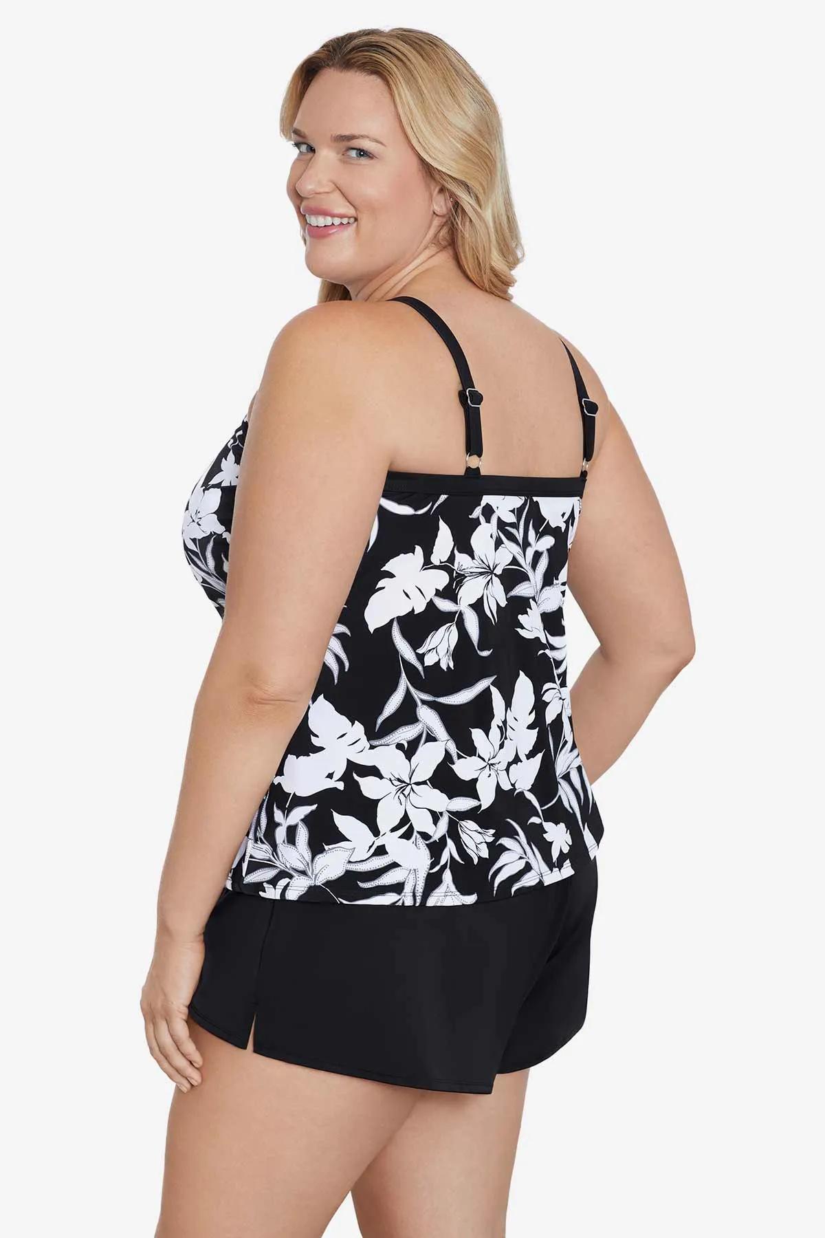 Plus Size High Neck Tankini Top Underwire Bra Back Nightshade sold by Longitude product image thumbnail 2