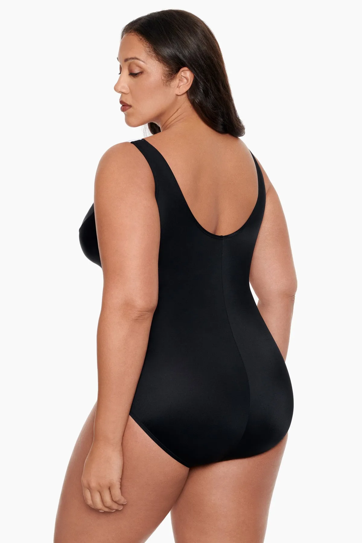 Plus Size Long Torso Tassel Ring Surplice One Piece - Private Party sold by Longitude product image thumbnail 2