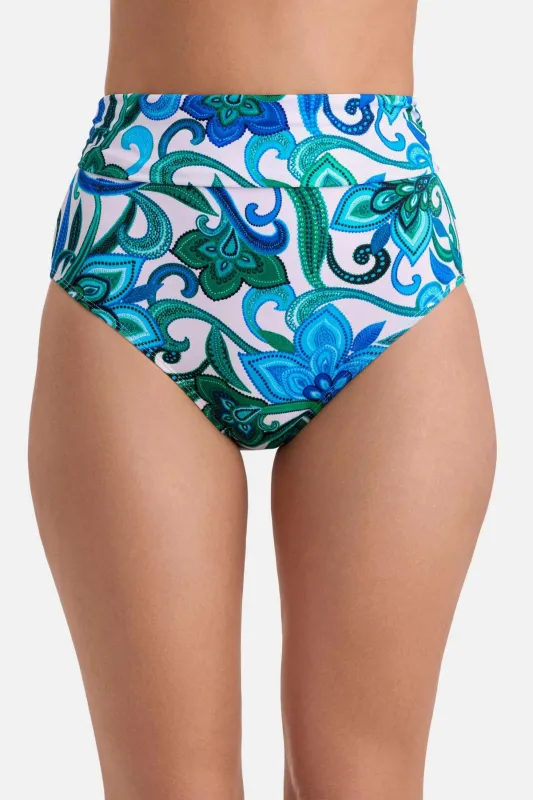 Astrid High Waist Pant - Imperial Paisley made by Longitude