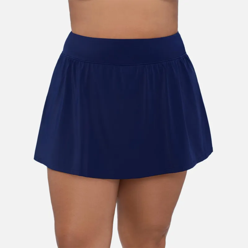 Plus Size Skort Swim Bottom- Ink sold by Longitude