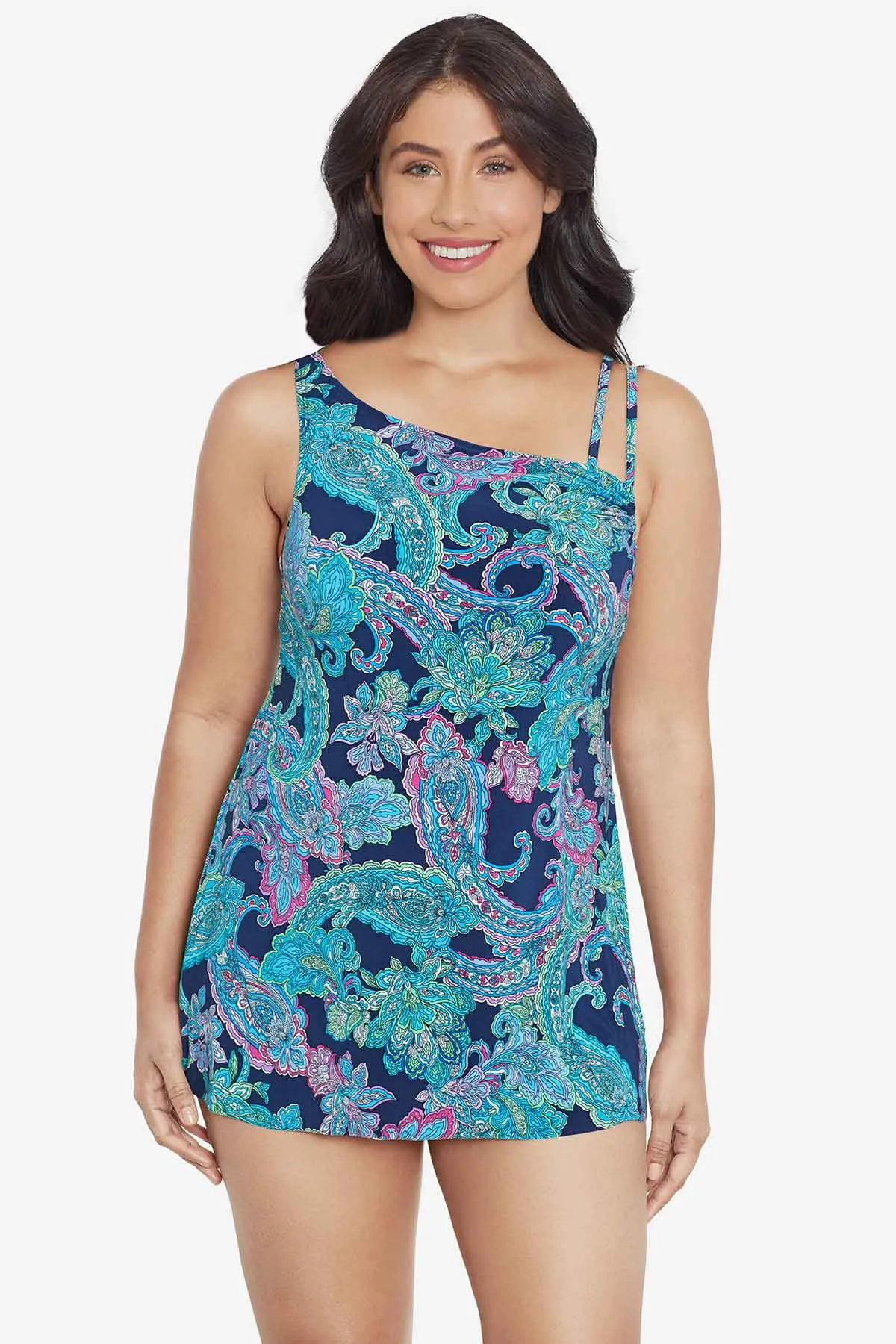 Brianna Swim Dress - Peaceful Paisley sold by Longitude