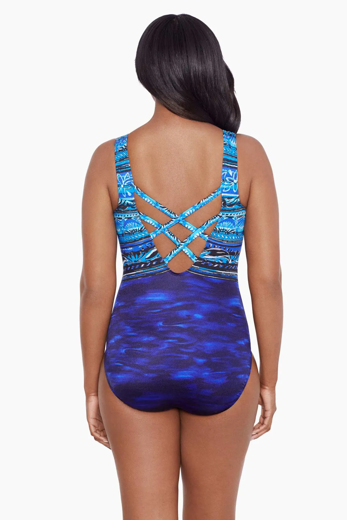 Long Torso Double X Back One Piece - Pool Attention sold by Longitude product image thumbnail 3