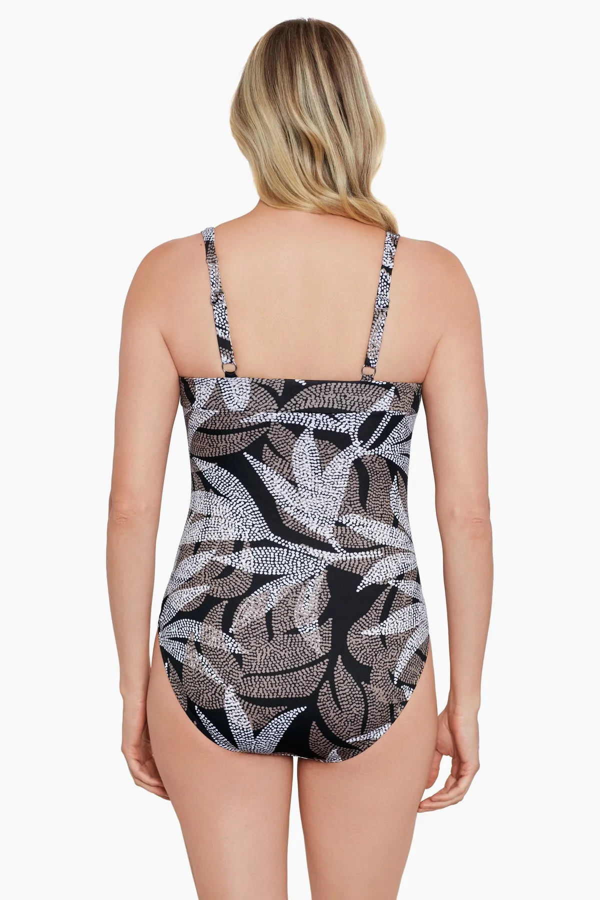 Shirred Front Panel Mio One Piece - Dot Leaf Me sold by Longitude product image thumbnail 3
