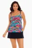 Ruffle Faux Long Torso Skirtini W/ Pockets Playing Koi sold by Longitude