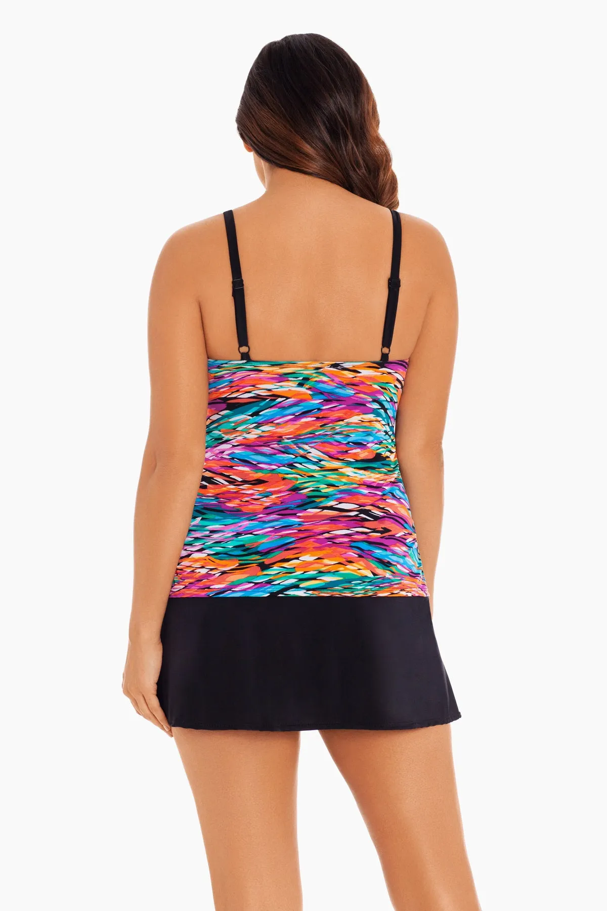 Ruffle Faux Long Torso Skirtini W/ Pockets Playing Koi sold by Longitude product image thumbnail 2