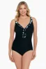 Ruffle Neck Girl Leg One Piece Swimsuit Bloomfield sold by Longitude