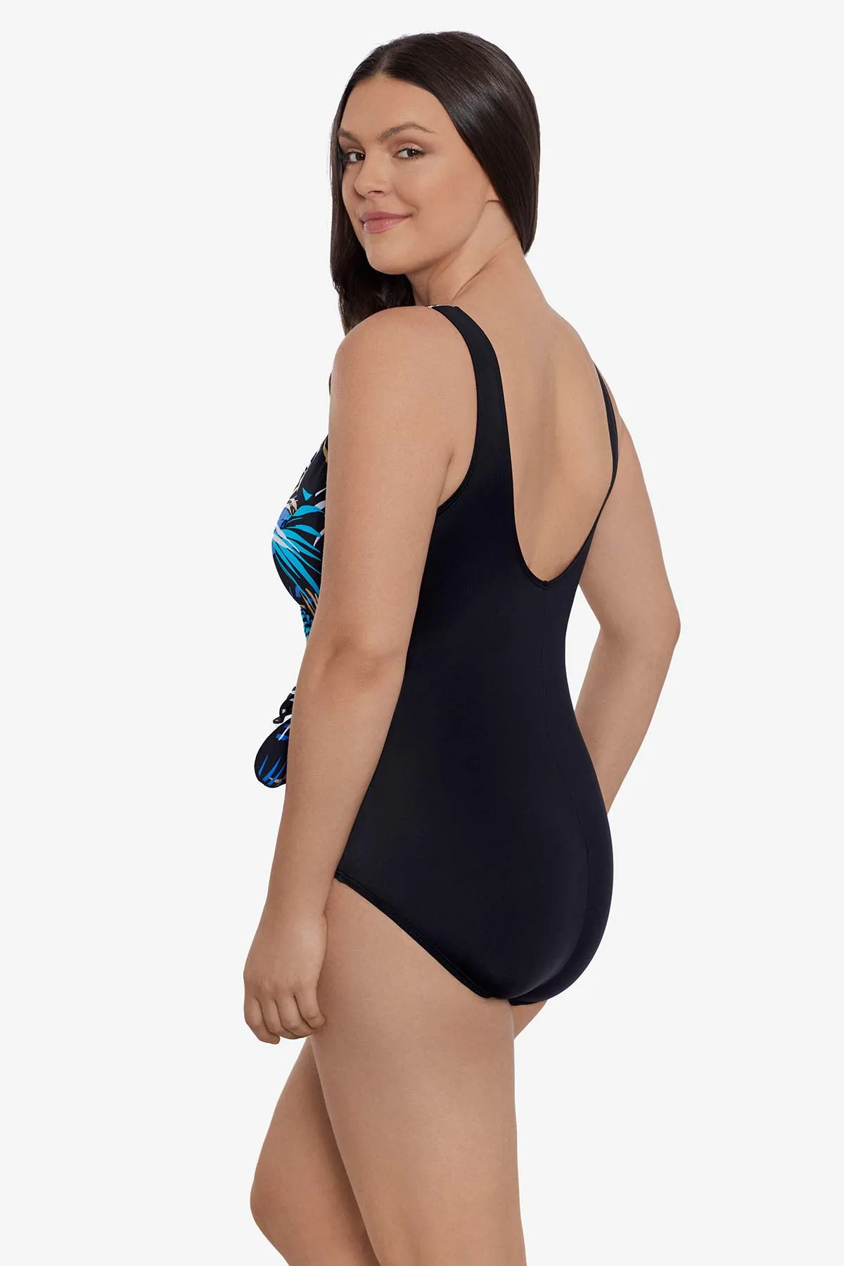 Side Tide Surplice Swimsuit Gold Leaf sold by Longitude product image thumbnail 2