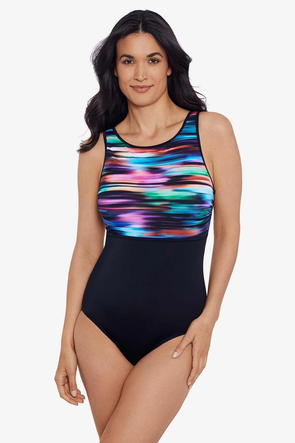 Highneck Tank One Piece - Rainbow Shadow sold by Longitude