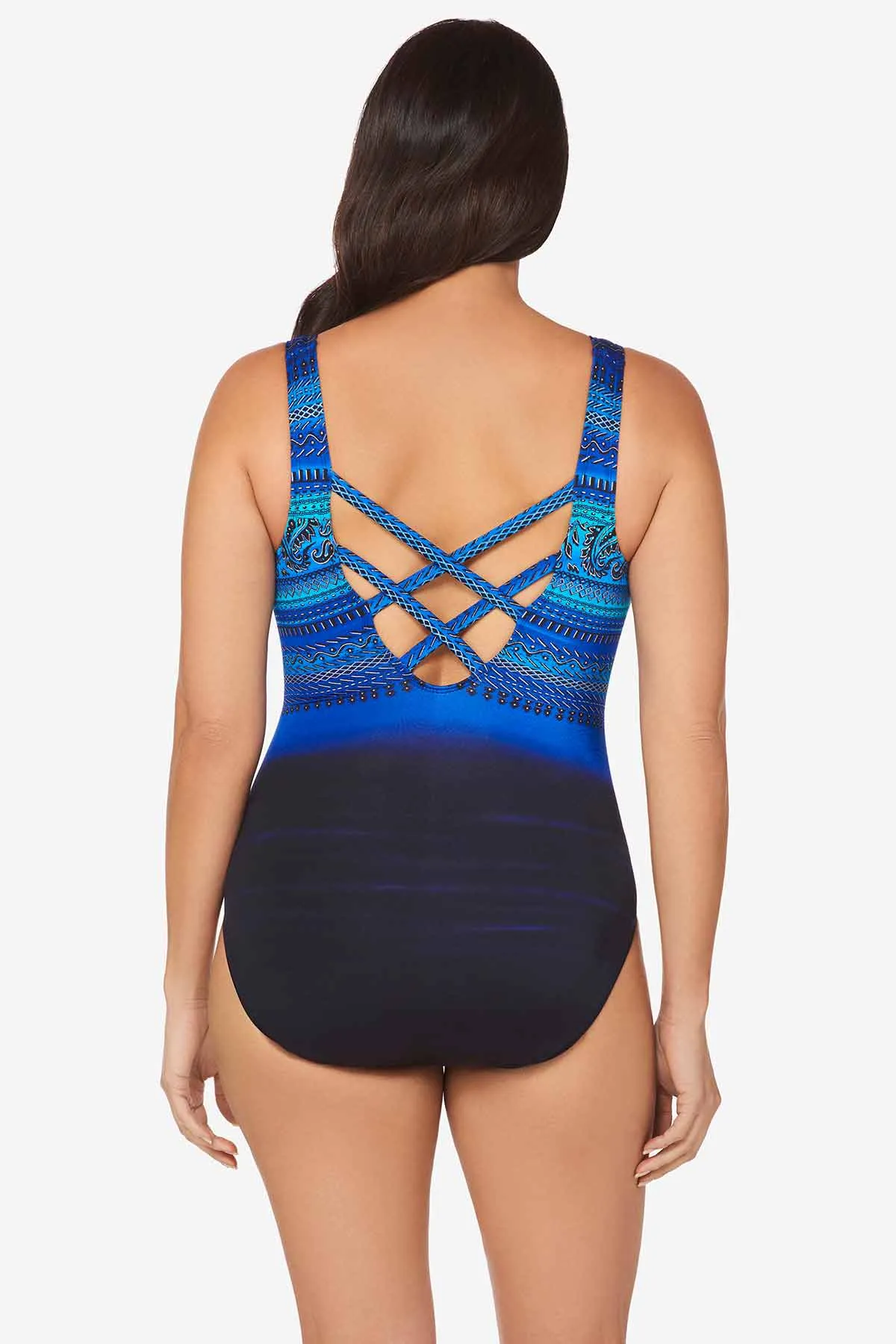 Paisley Park Long Torso Double X-Back One Piece sold by Longitude product image thumbnail 2