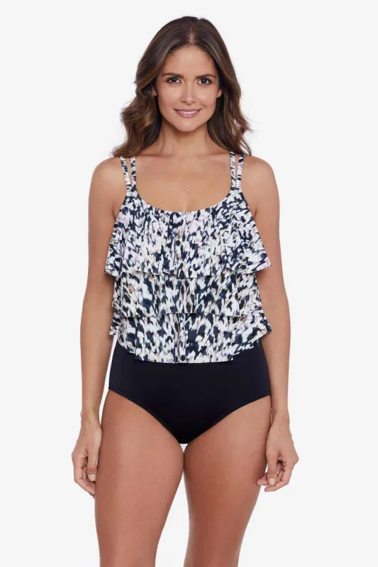 Triple Tier Fauxkini Leopard Love sold by Longitude