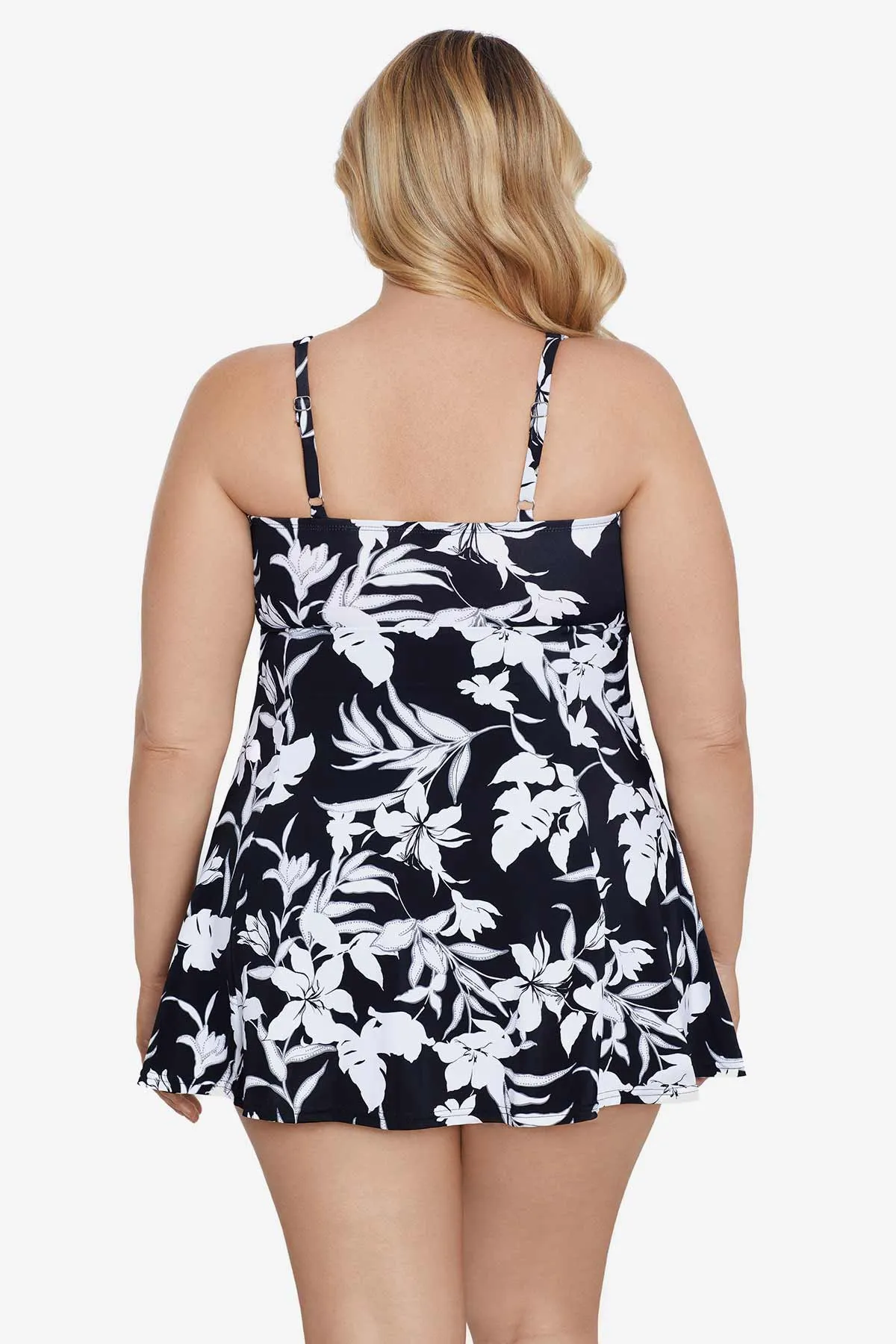 Plus Size Bow Front Swim Dress - Nightshade sold by Longitude product image thumbnail 3