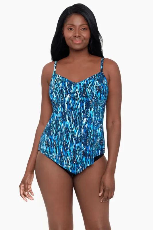 Hank Tankini Top - Upbeat Argyle sold by Longitude