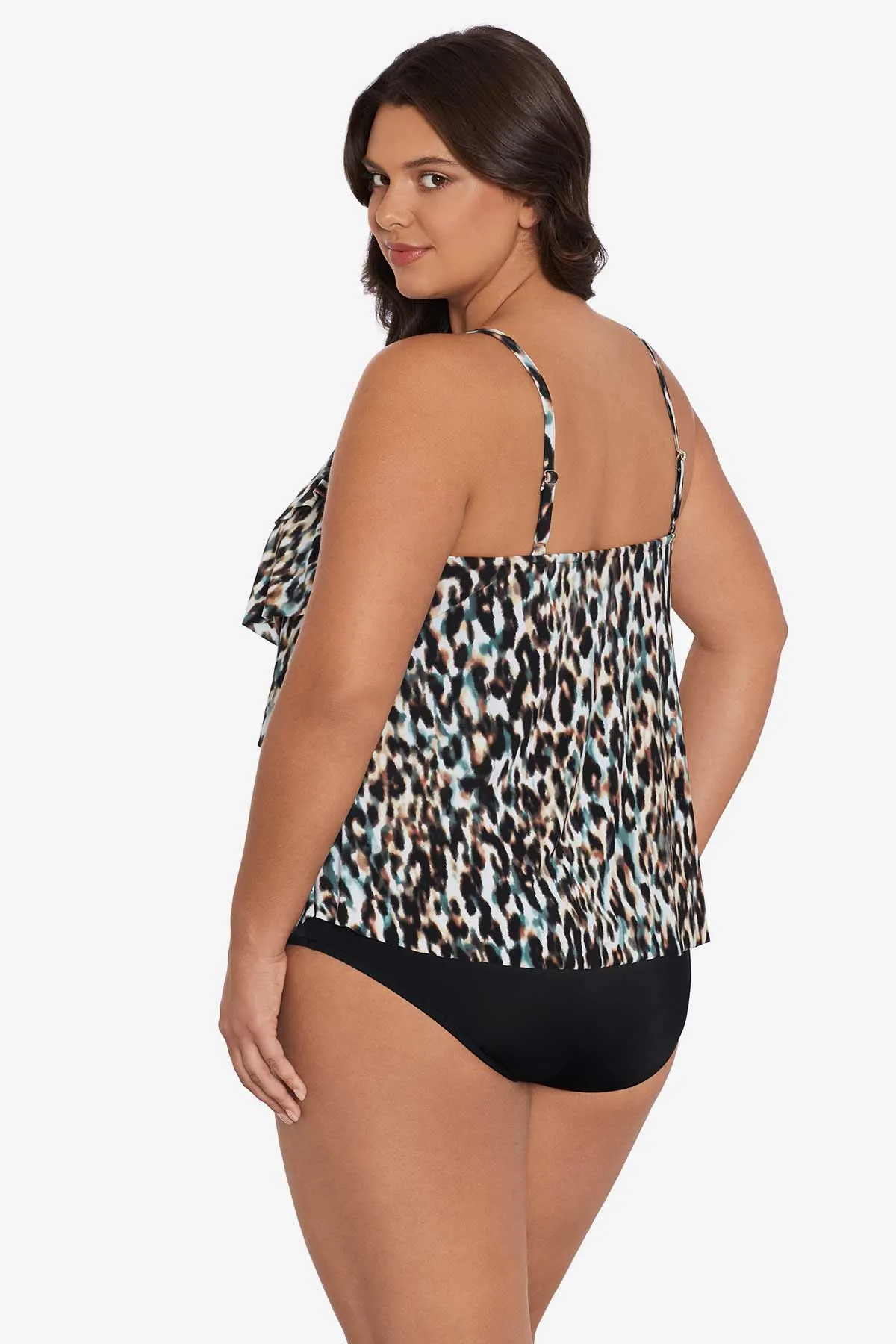 Plus Size Rachel Tankini Top - Leopard In The Mist sold by Longitude product image thumbnail 2