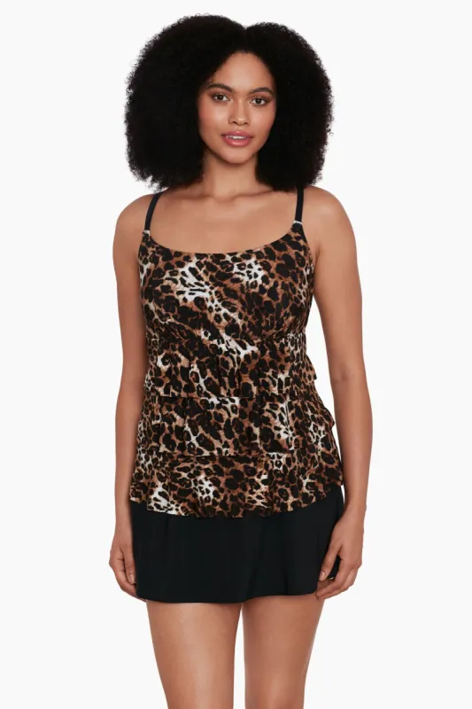 Long Torso Ruffle Faux Skirtini - Catcall sold by Longitude