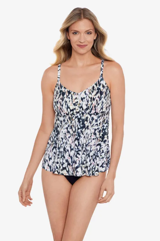 Leopard Love V-Neck Tankini Top sold by Longitude