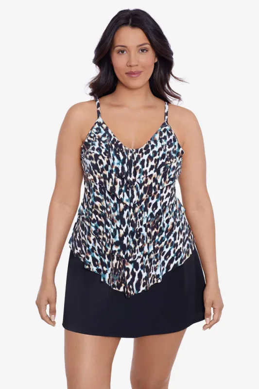 Rachel Tankini Top - Leopard In The Mist sold by Longitude