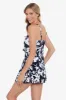 Bow Front Swim Dress - Nightshade sold by Longitude