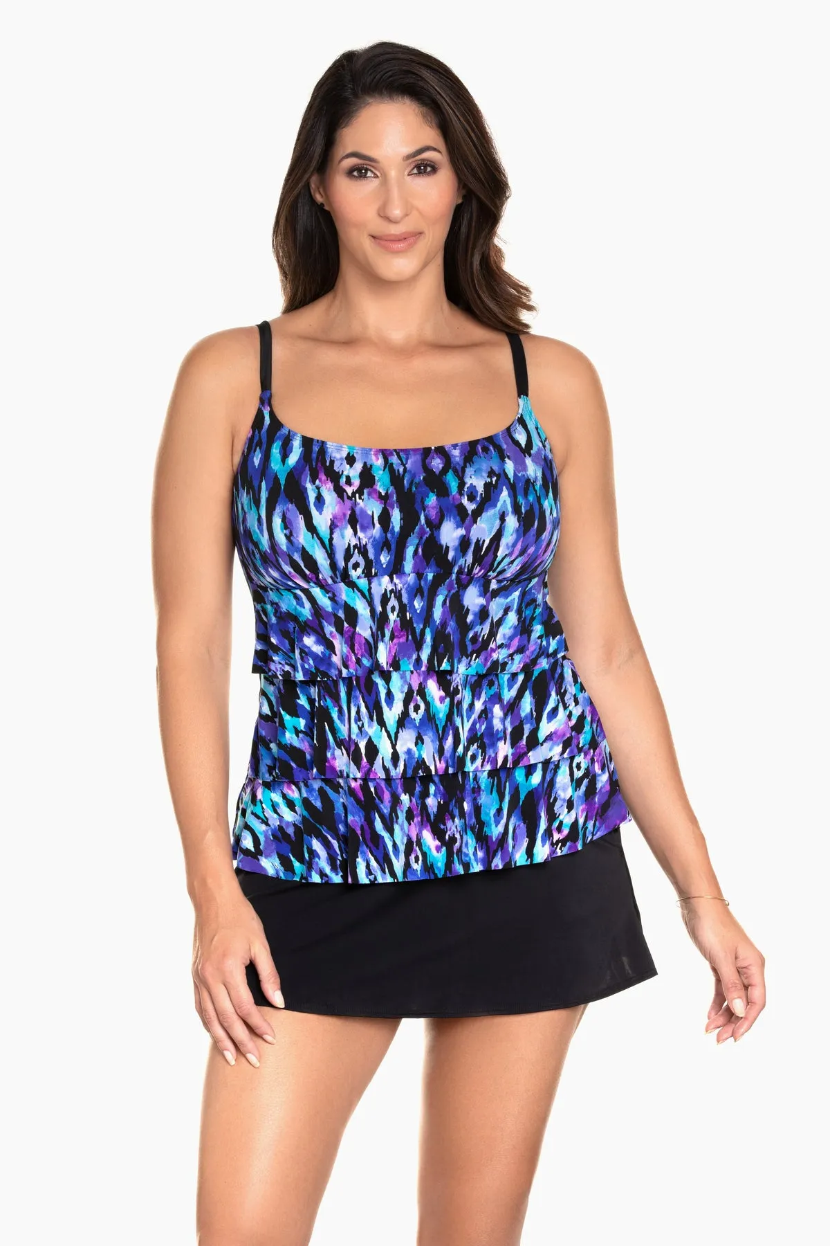 Ruffle Faux Long Torso Skirtini Tulum sold by Longitude