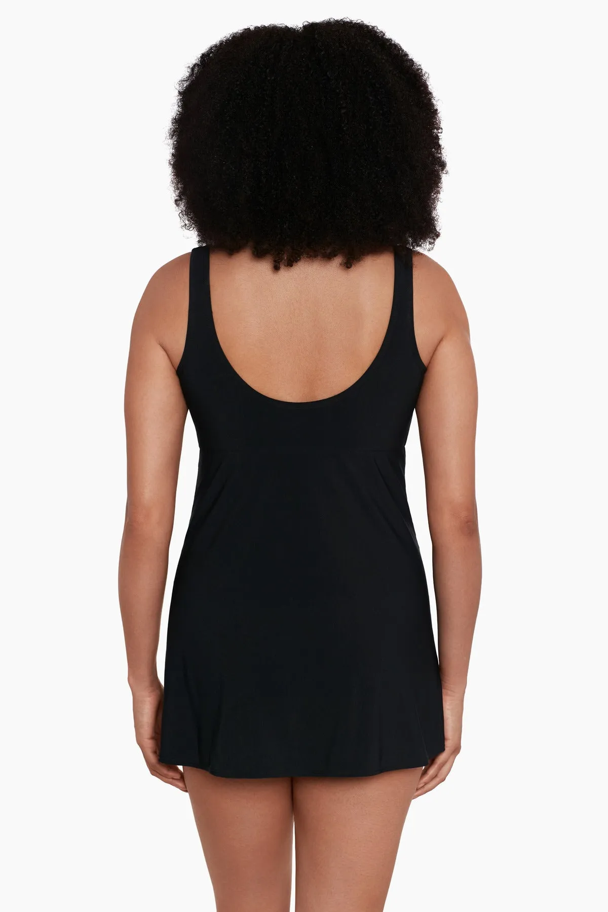 Long Torso Draped Crossover Flyaway Swim Dress - Night Gala sold by Longitude product image thumbnail 3