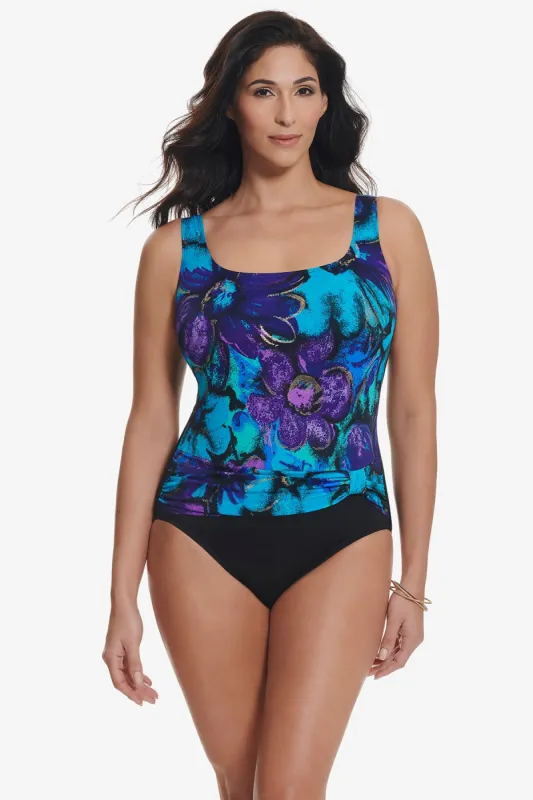 Sash Tank Long Torso One Piece Swimsuit Gypsy Rose sold by Longitude