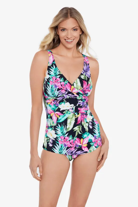 Cross Over Sarong One Piece - Mystic Tropic sold by Longitude