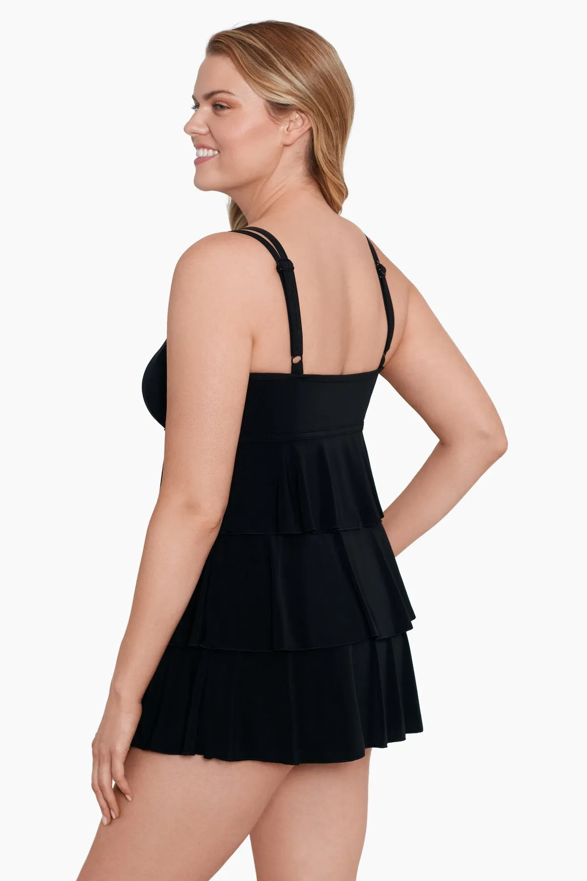 Long Torso Triple Tier Swim Dress - Night Gala sold by Longitude product image thumbnail 2