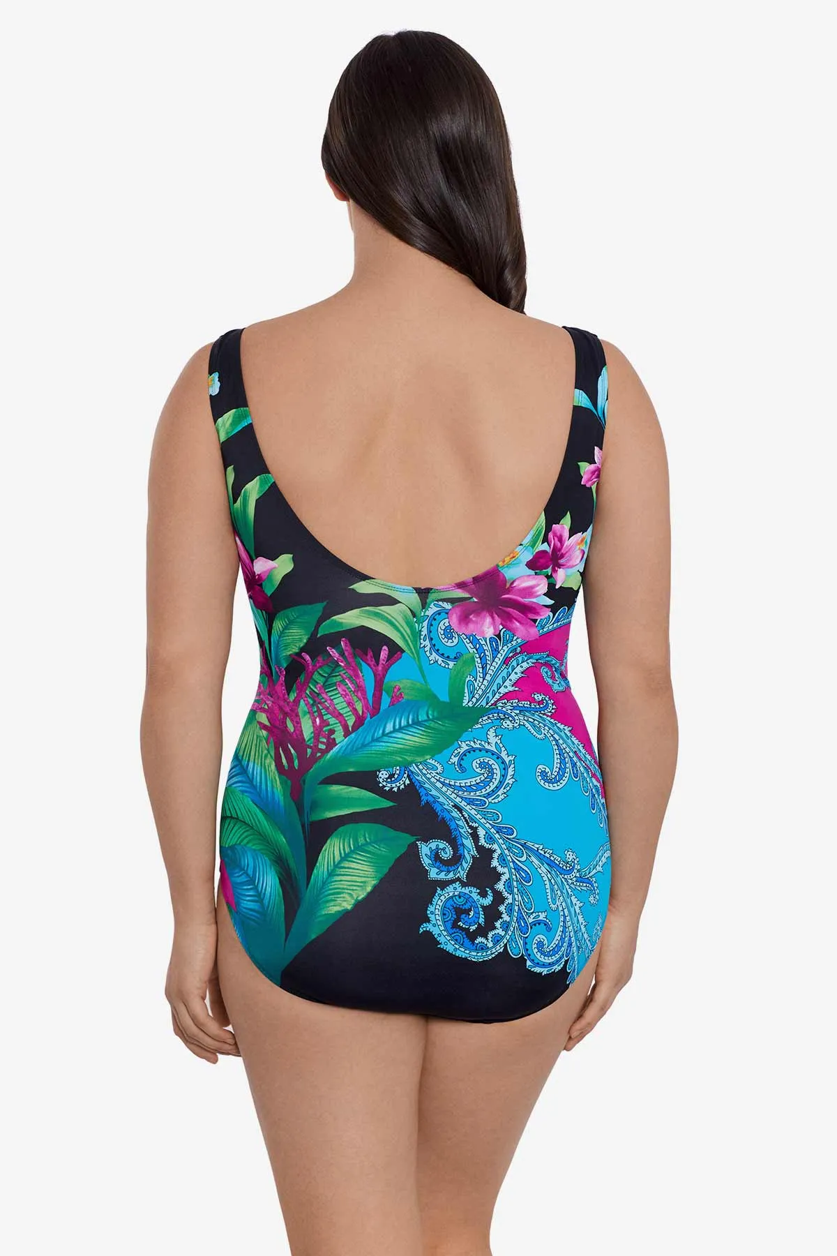 Long Torso Panel Scoopneck One Piece - Hidden Wild sold by Longitude product image thumbnail 3