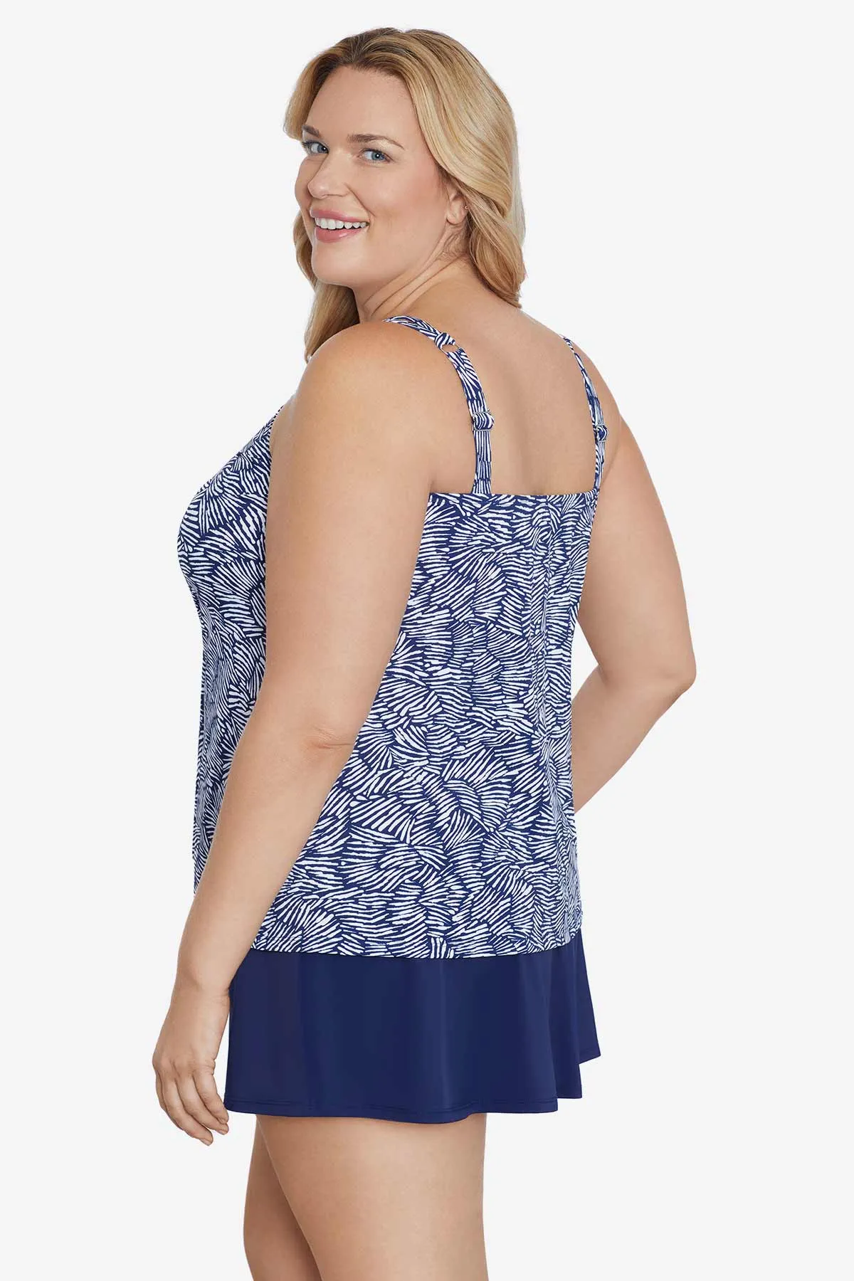 Plus Size Handkerchief Hem Tankini Top - Shifting Shapes sold by Longitude product image thumbnail 2