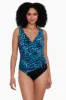 Ruffle Surplice Long Torso Swimsuit Petals Apart sold by Longitude