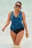 Ruffle Surplice Long Torso Swimsuit Petals Apart sold by Longitude