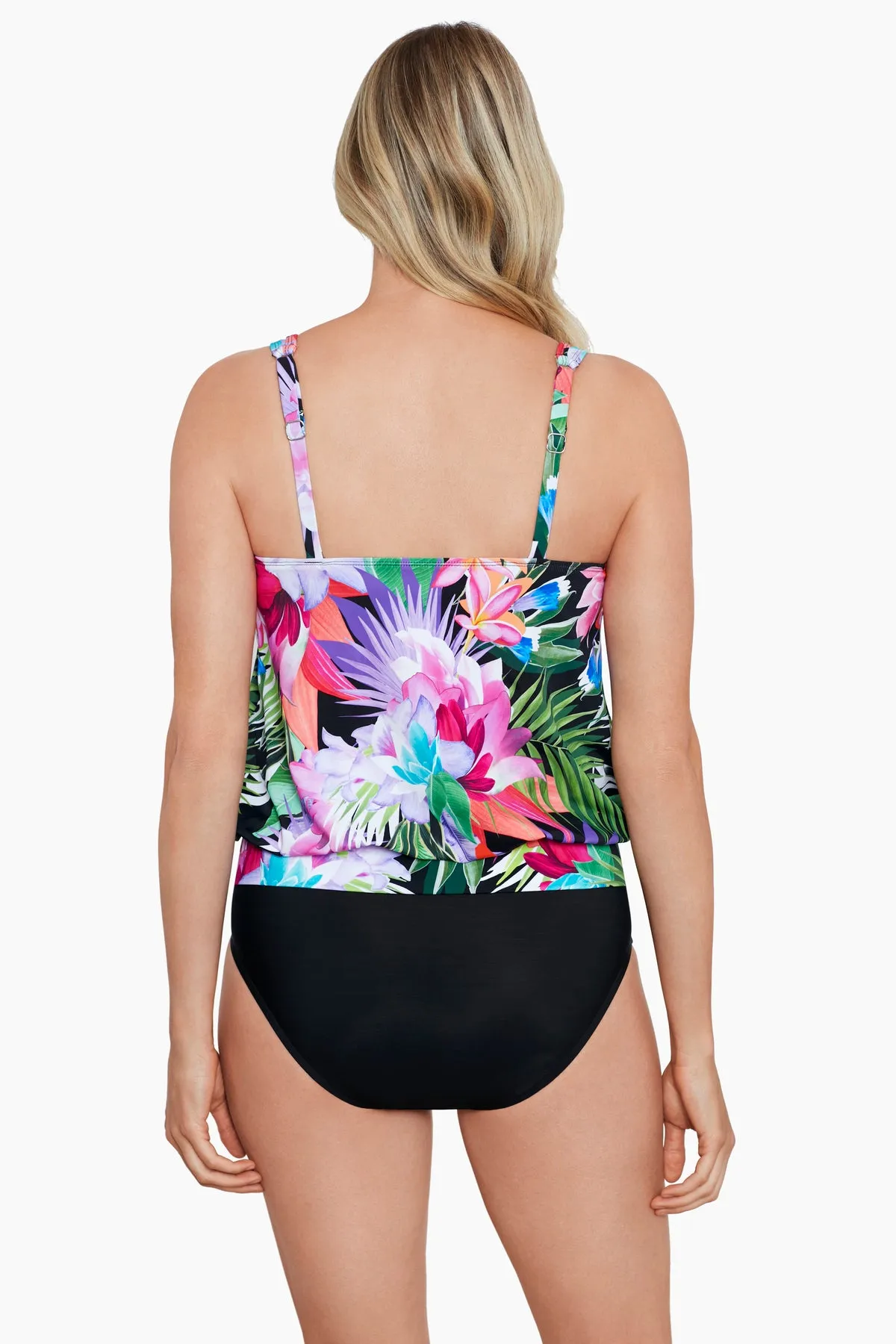 Shirred Neck Blouson Tankini Top Lush Life sold by Longitude product image thumbnail 3