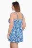 Plus Size Long Torso Triple Tier Swim Dress - Ikats Meow sold by Longitude