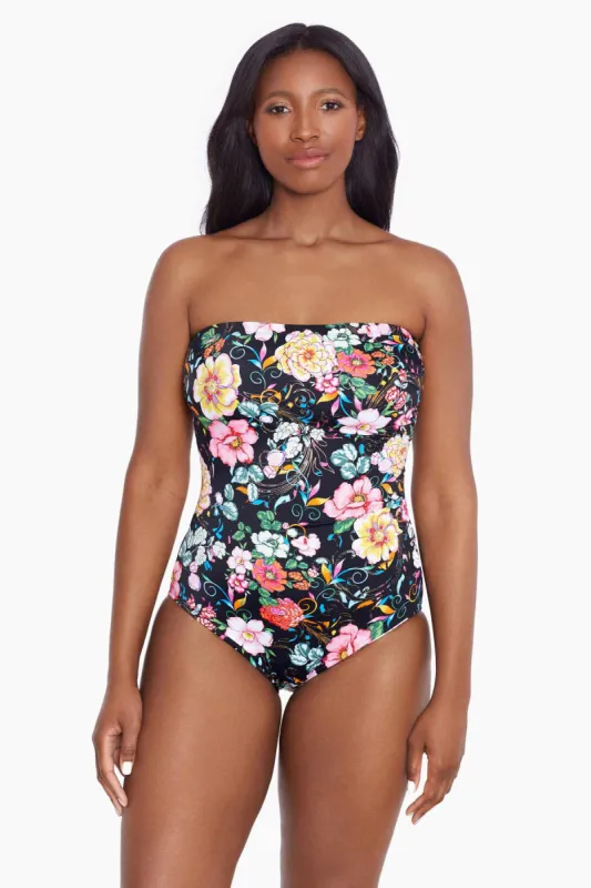 Long Torso Side Shirred Bandeau - True Romance sold by Longitude