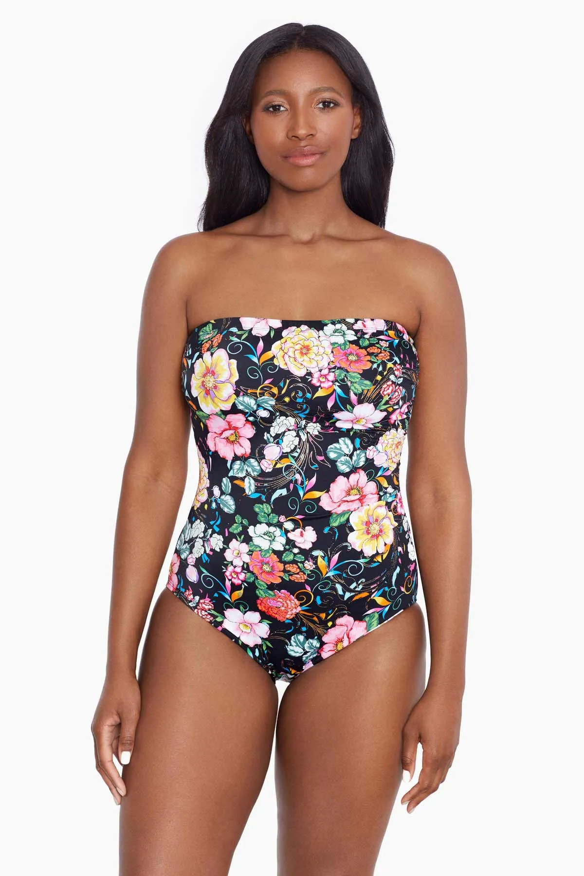 Long Torso Side Shirred Bandeau - True Romance sold by Longitude