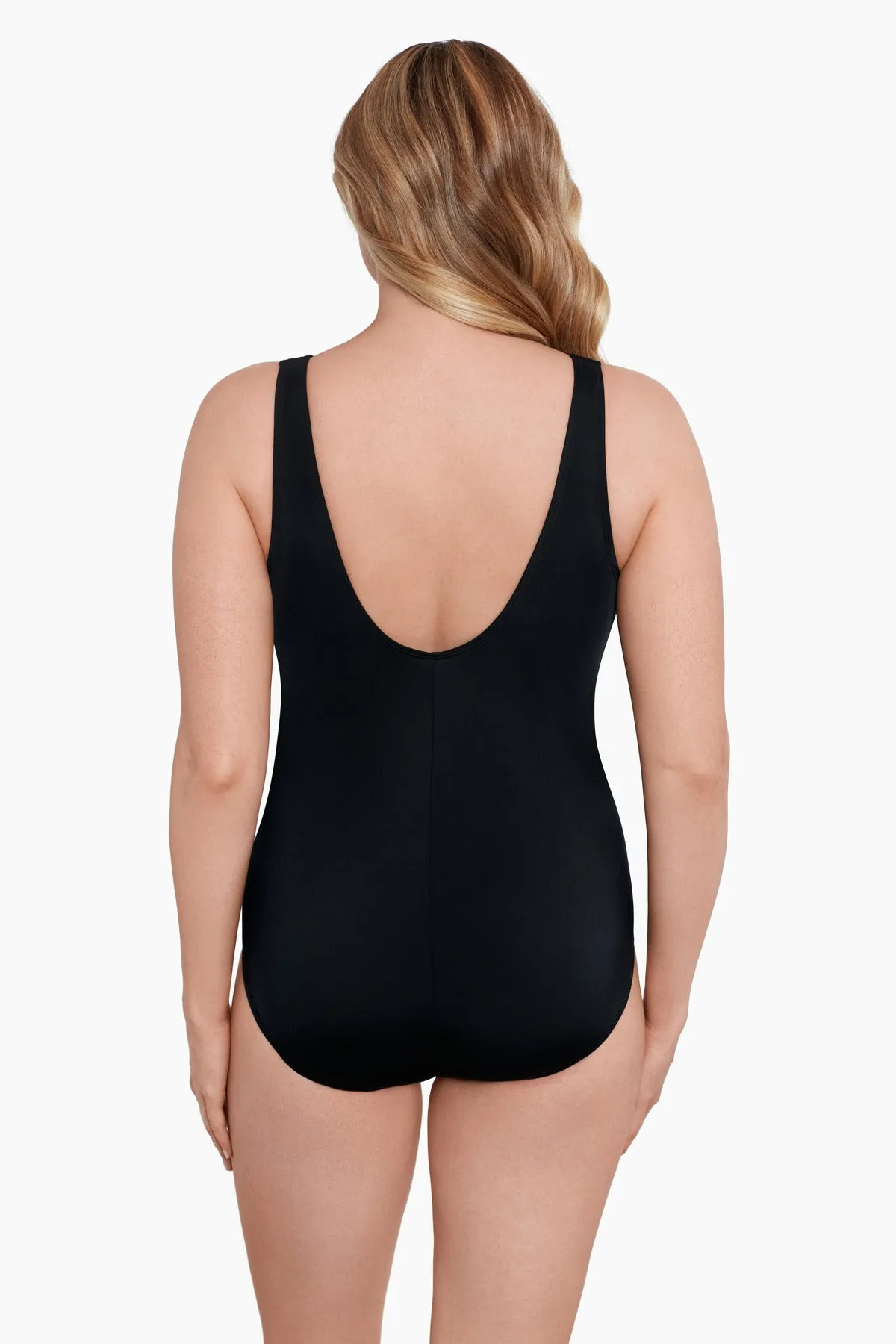 Long Torso Side Tie Draped Surplice One Piece - Flutter sold by Longitude product image thumbnail 3