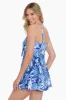 Bow Front Swim Dress - In My Blues sold by Longitude