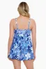 Bow Front Swim Dress - In My Blues sold by Longitude