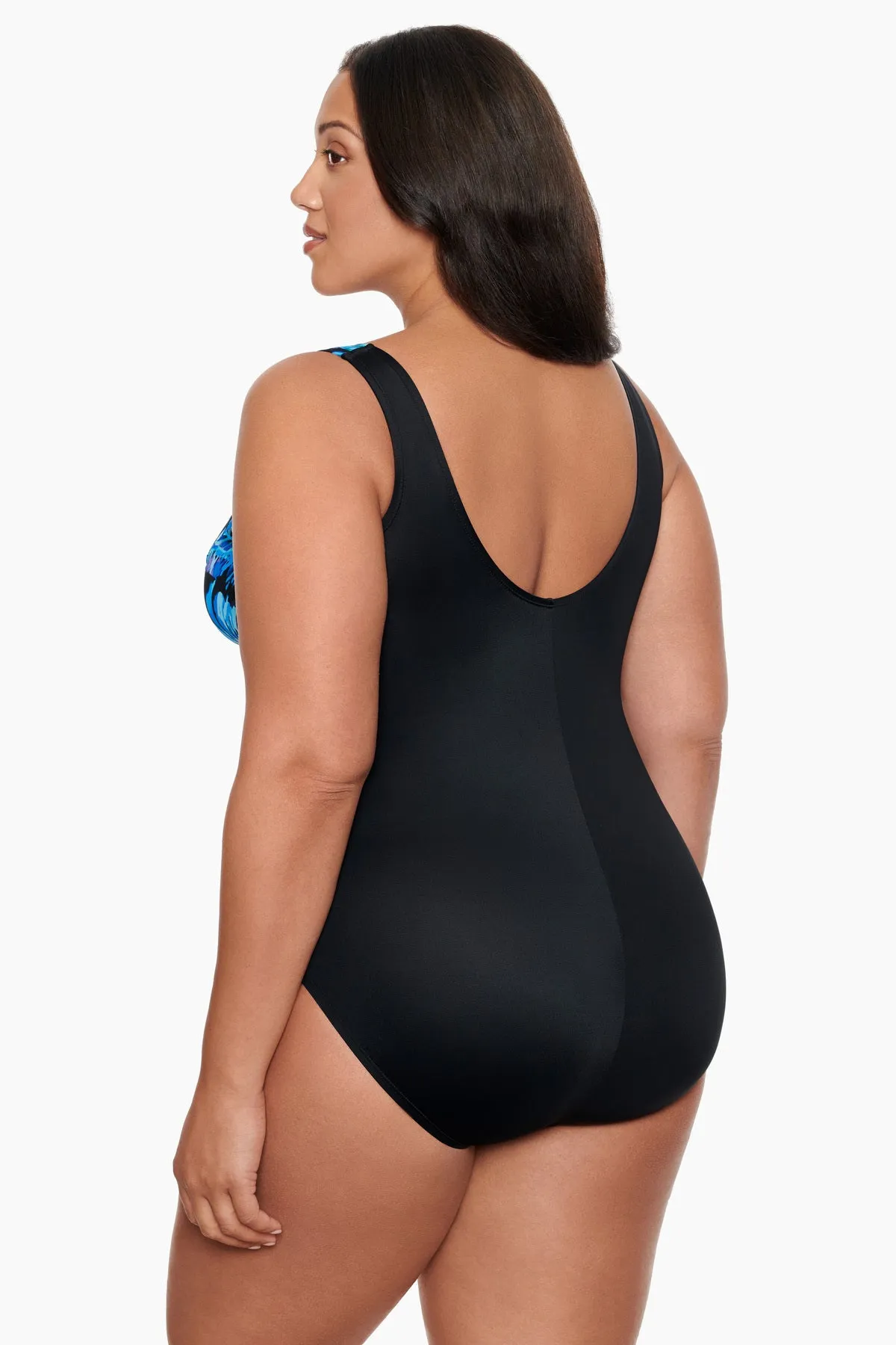 Plus Size Ruffle Surplice Long Torso One Piece Swimsuit Toucan Play sold by Longitude product image thumbnail 2